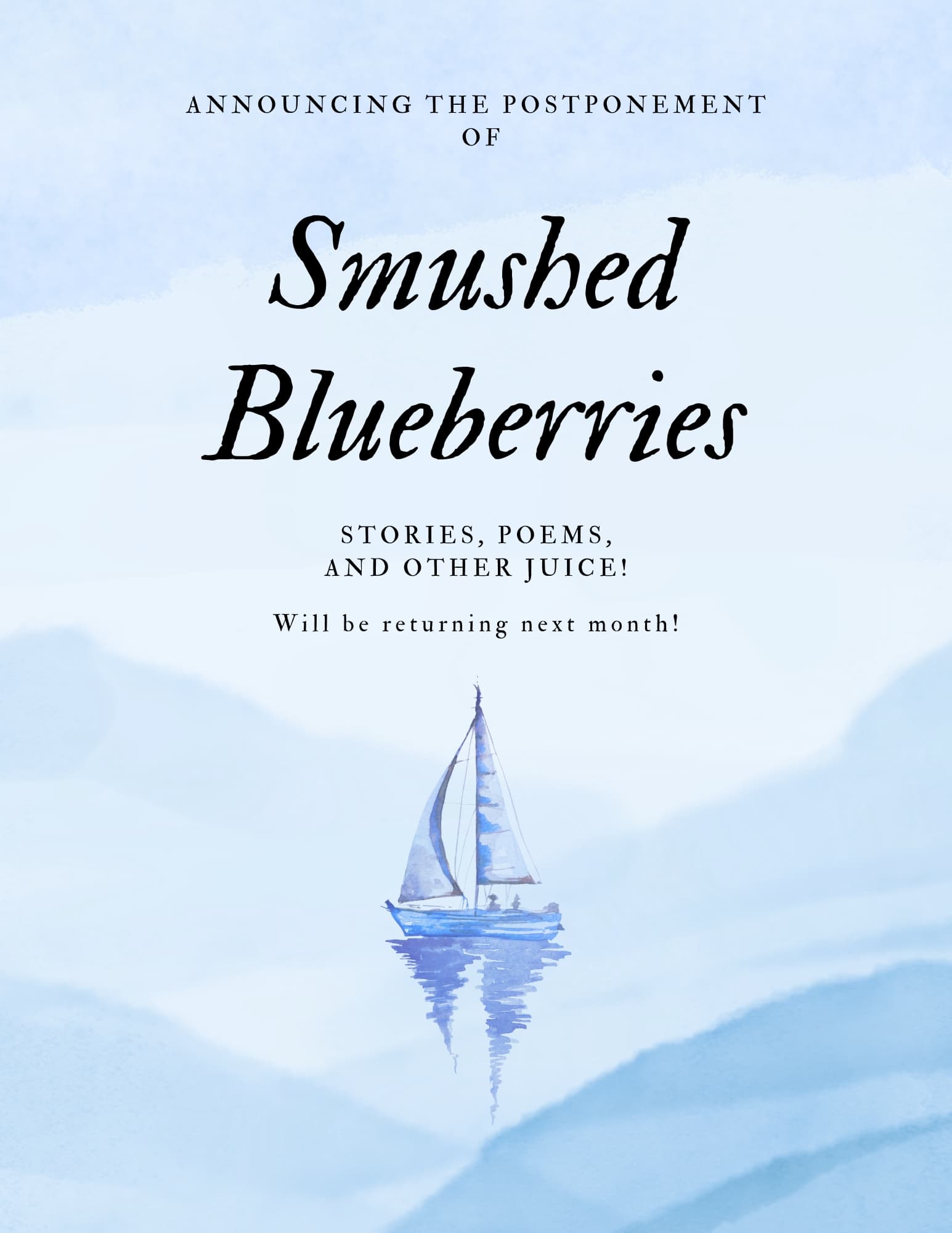 Smushed Blueberries Poster
